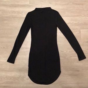 Knit mock neck mini dress